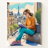 カスタムパリスケッチ旅行手帳ジャーナル日記 ノートブック (裏面)