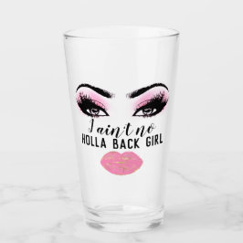 カスタムパワーガールピンクキスまつげメイクアップ タンブラーグラス