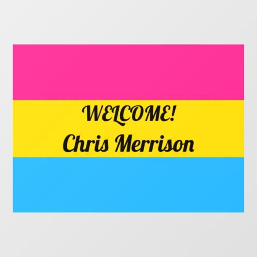 カスタムパンセクシャル国旗のプライド月ウィンドウの貼り ウィンドウサイン (シート)