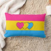 カスタムパンセクシュアリティフラッグ枕 ランバークッション (ブランケット)