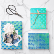 カスタムパンチ穴青ドット付き緑