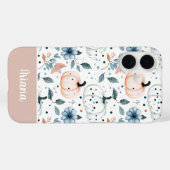 カスタムパンプキンと花柄 Case-Mate iPhoneケース (裏面 (横))