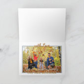 カスタムパンプキンオレンジ緑ストライプのパターン2025 シーズンカード (内部)