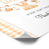 カスタムパンプキンガールモダン秋ベビーシャワー ポスター (角)