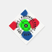 カスタムパンボール誕生日パーティーパ絵を描（ばちゃばちゃ）跳ねる スタンダードカクテルナプキン (角)