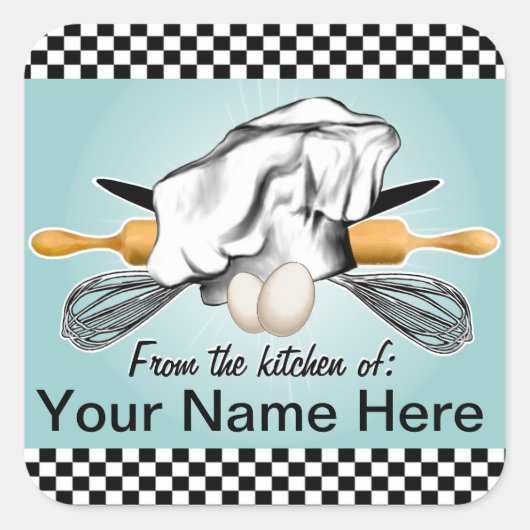 カスタムパン包装ラベル スクエアシール (正面)