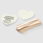 カスタムパーソナライズされたアイボリーハート結婚のファン ハンドファン (組立なし)