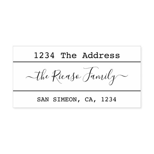 カスタムパーソナライズされたアドレエレガントスの文字 ラバースタンプ (インプリント)