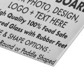 カスタムパーソナライズされたガラス製カッティングボード11" x 8" カッティングボード (角)