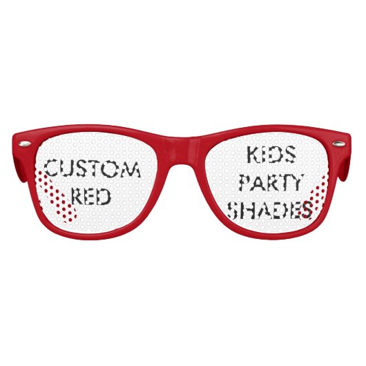 カスタムパーソナライズされたキッズレッドレトロパーティーシェード キッズサングラス (正面)