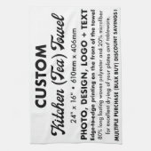 カスタムパーソナライズされたキッチンティータオル24インチx 16インチ キッチンタオル (縦)