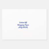 カスタムパーソナライズされたギフトラップ、任意の色のギフト ラッピングペーパーシート (正面3)