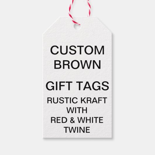 カスタムパーソナライズされたクラフトラベルレッドトウィネ ギフトタグ (正面)