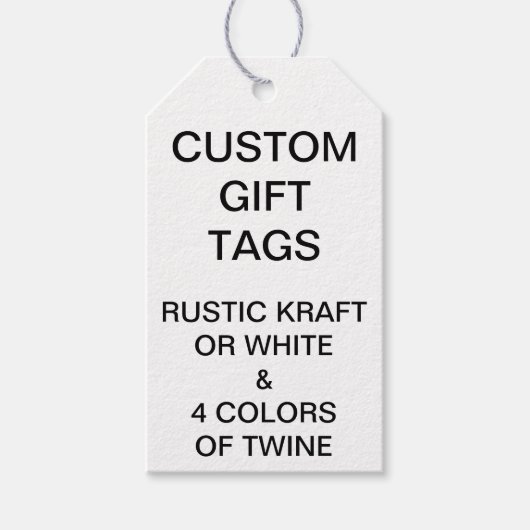 カスタムパーソナライズされたクラフトラベル空白のテンプレート ギフトタグ (正面)