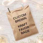 カスタムパーソナライズされたクラフト紙バッグ フェイバーバッグ (クリップ留めされた状態)