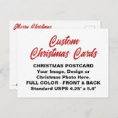 カスタムパーソナライズされたクリスマスカード葉書 ポストカード (正面/裏面)