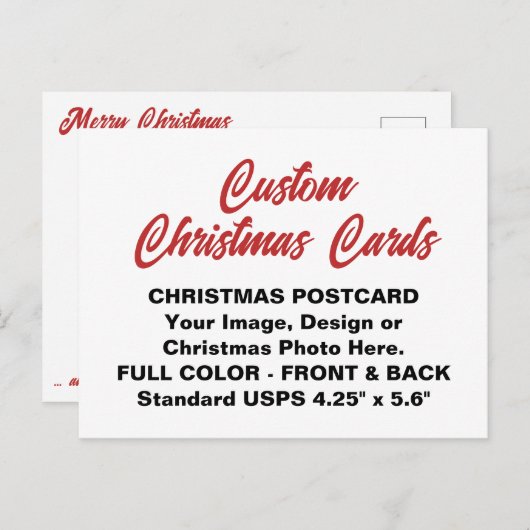 カスタムパーソナライズされたクリスマスカード葉書 ポストカード (正面/裏面)