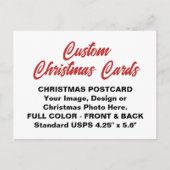 カスタムパーソナライズされたクリスマスカード葉書 ポストカード (正面)