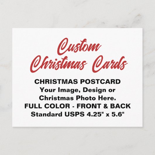カスタムパーソナライズされたクリスマスカード葉書 ポストカード (正面)