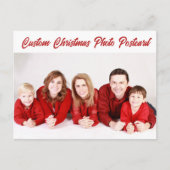 カスタムパーソナライズされたクリスマス写真はがき ポストカード (正面)