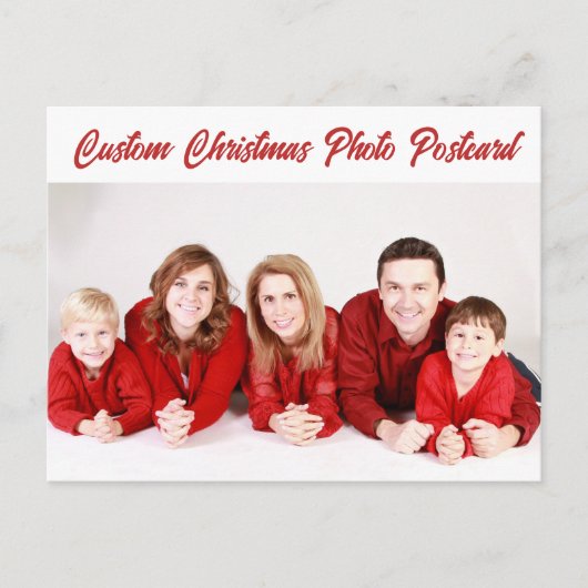 カスタムパーソナライズされたクリスマス写真はがき ポストカード (正面)