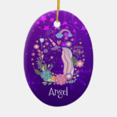 カスタムパーソナライズされたクリスマス セラミックオーナメント (正面)