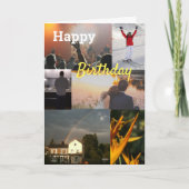 カスタムパーソナライズされたコラージュ誕生日 カード (正面)