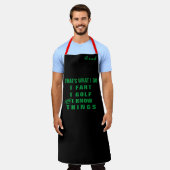 カスタムパーソナライズされたゴルファーの名前 エプロン (着用した状態)