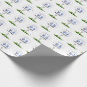 カスタムパーソナライズされたゴルフテーマ名ボールカート ラッピングペーパー (角)