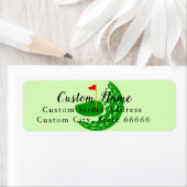 カスタムパーソナライズされたゴルフテーマ差出人住所 ラベル (インサイチュ)