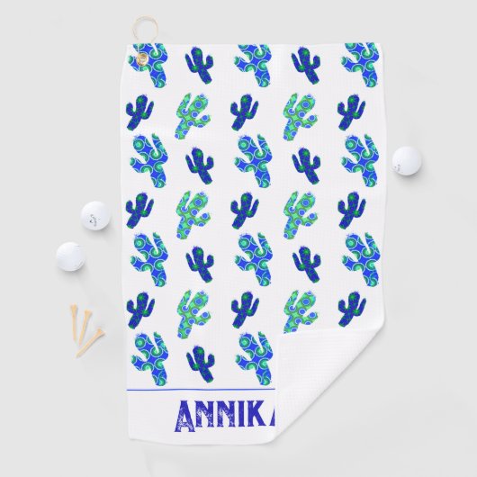 カスタムパーソナライズされたサグアーロカボス模様 ゴルフタオル (インサイチュ)