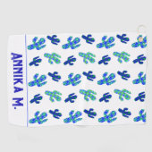 カスタムパーソナライズされたサグアーロカボス模様 ゴルフタオル (横)