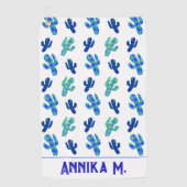 カスタムパーソナライズされたサグアーロカボス模様 ゴルフタオル (正面)