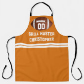 カスタムパーソナライズされたサッカーグリルBBQテールゲート エプロン (正面)