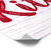 カスタムパーソナライズされたストロベリーキッチンビストロ ポスター (角)