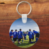 カスタムパーソナライズされたスポーツチームの写真 キーホルダー (正面)