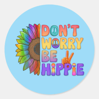 カスタムパーソナライズされたスロスピースヒッピー ラウンドシール