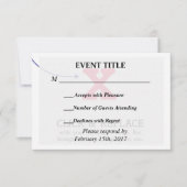 カスタムパーソナライズされたテンプレート 出欠カード (正面)