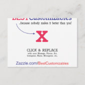 カスタムパーソナライズされたテンプレート 出欠カード (裏面)