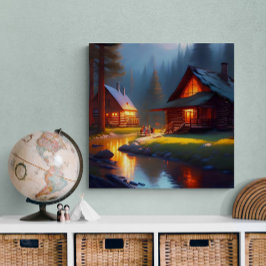 カスタムパーソナライズされたデジタル水色プリント ポスター