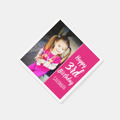 カスタムパーソナライズされたハッピーバースデーナプキン スタンダードカクテルナプキン (角)