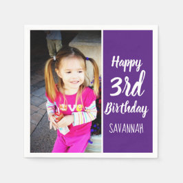 カスタムパーソナライズされたハッピーバースデーナプキン スタンダードカクテルナプキン