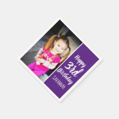 カスタムパーソナライズされたハッピーバースデーナプキン スタンダードカクテルナプキン (角)