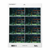 カスタムパーソナライズされたハロウィーンスカルマンウィズハウス ラベル (フルシート)