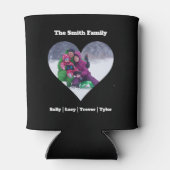 カスタムパーソナライズされたハートテンプレート 缶クーラー (裏面)