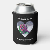カスタムパーソナライズされたハートテンプレート 缶クーラー (缶裏面)