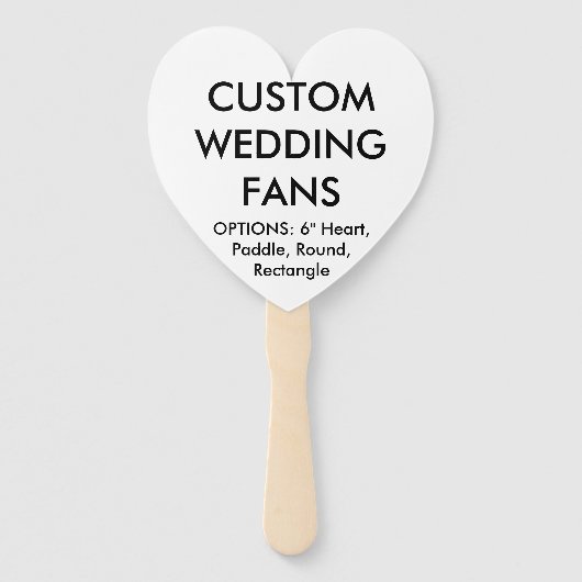 カスタムパーソナライズされたハート結婚のFANSテンプレート ハンドファン (正面)