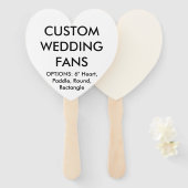 カスタムパーソナライズされたハート結婚のFANSテンプレート ハンドファン (正面&裏面)
