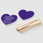 カスタムパーソナライズされたハート結婚ファン ハンドファン (組立なし)