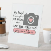 カスタムパーソナライズされたハ結婚シュタグ写真 台座サイン (インサイチュ)